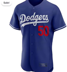 one dodgers betts 50 jersey in size L