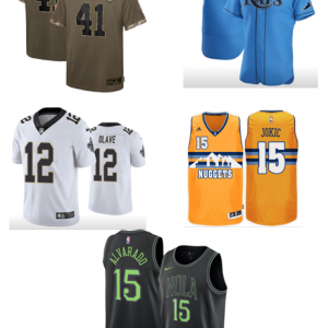 5 jerseys in 3XL