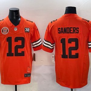 browns orange #12 sanders jersey