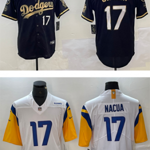 dodgers 17 black gold and rams 17 jerseys