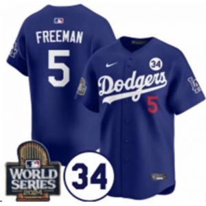 Dodgers blue #5 Freeman jersey