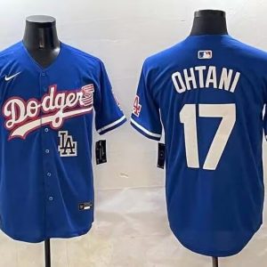 one dodgers blue ohtani  jersey