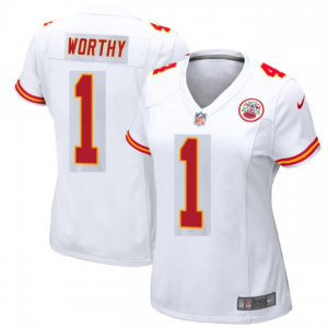 Kansas City Chiefs   White Women's Xavier Worthy  Jersey